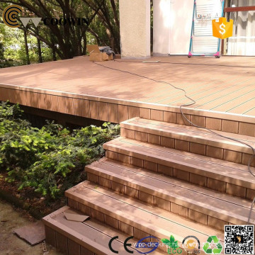 Outdoor wood composite decking stairs for garden
